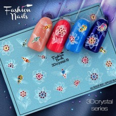 Слайдер 3D дизайн - наклейки на ногти fashionnails FN 3D crystal #9